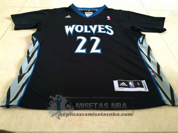 Camiseta Manga Corta Timberwolves Wiggins Negro